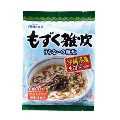 もずく雑炊3食入パック 商品案内 株式会社ホクガン もずく雑炊3食入パック 商品案内 株式会社ホクガン